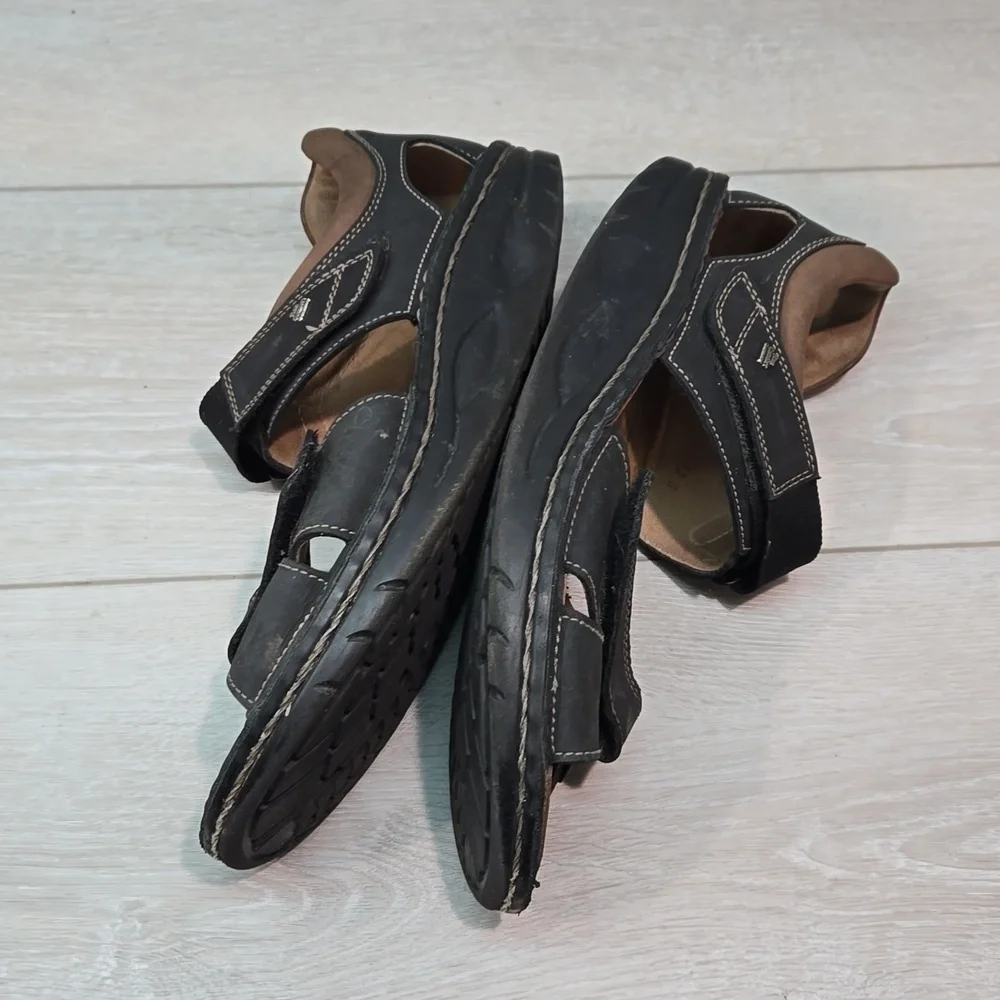 Finn Comfort Women Samara Leather Hook&loop Sandals shoes sz 42/11